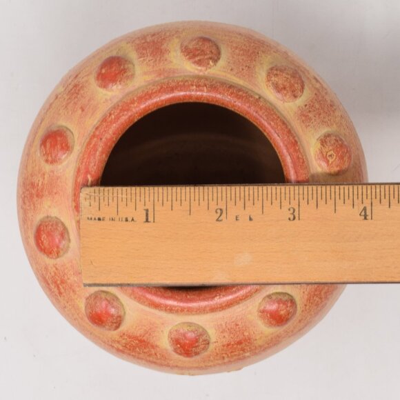 Pottery Ginger Jar Planter Pot Orange Vase Decor Stoneware Rustic Cottagecore - Picture 10 of 10